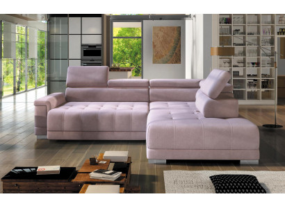 Narożnikowa kanapa L Shape Couch Żywy krajobraz Sofa Narożnik Design Nowoczesna sofa Materiał New Pink