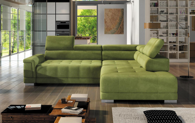 Narożnikowa kanapa L Shape Couch Żywy krajobraz Sofa Narożnik Design Nowoczesna sofa Materiał New Pink