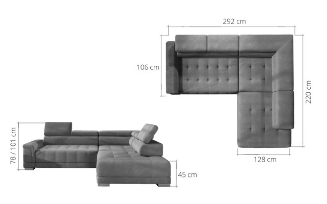 Narożnikowa kanapa L Shape Couch Żywy krajobraz Sofa Narożnik Design Nowoczesna sofa Materiał New Pink