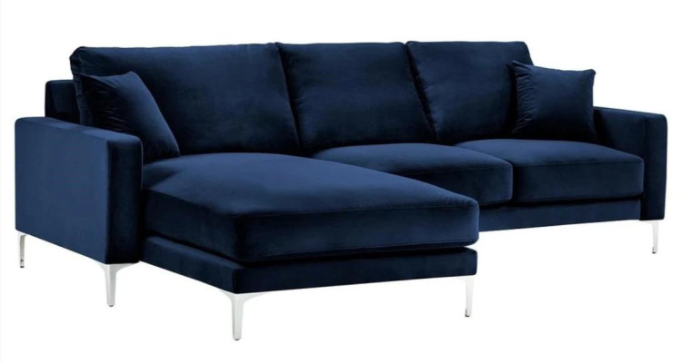 Narożnikowa kanapa Blue Żywy krajobraz Couch Zestaw narożny Podkładka Italian Meble Design