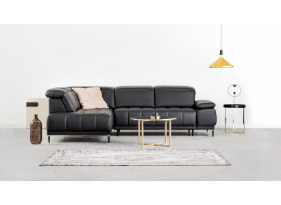 Design Podkładka Modern Skóra Funkcja łóżka Gray Material Narożnikowa kanapa Sofa w kształcie litery L