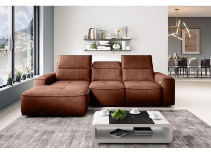 Żywy krajobraz Sofa Narożnik Design Nowoczesna sofa Materiał Nowa brązowa kanapa narożnikowa w kształcie litery L