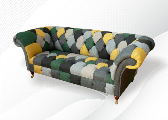 Chesterfield Wielobarwny Salon Nowoczesny Design Kanapy Sofa Nowe Kreatywne Meble