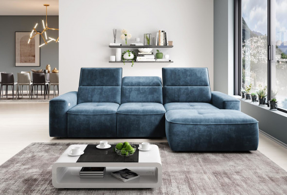 Wielofunkcyjna kanapa Narożnikowa Szara Sofa w kształcie litery L Kanapa Design Podkładka Włókienniczy Modern
