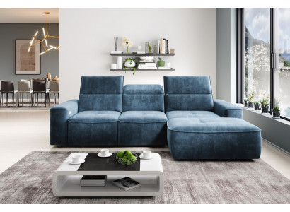 Wielofunkcyjna kanapa Narożnikowa Szara Sofa w kształcie litery L Kanapa Design Podkładka Włókienniczy Modern
