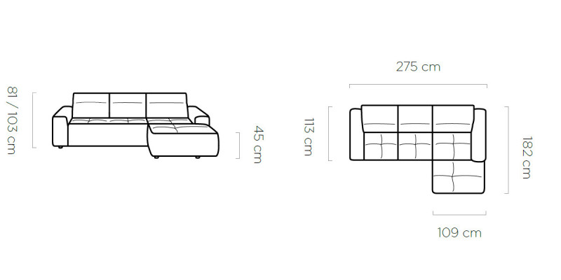 Wielofunkcyjna kanapa Narożnikowa Szara Sofa w kształcie litery L Kanapa Design Podkładka Włókienniczy Modern