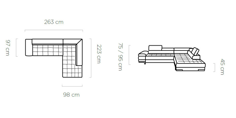 Design Narożnikowa kanapa Nowoczesne sofy Sofa tekstylna Sofa Żywy krajobraz Sofa Siedziba