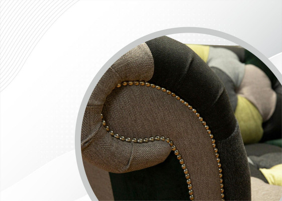 Chesterfield 3 miejsce do siedzenia Wielobarwny projekt salonu Kanapy Sofa Designer Meble