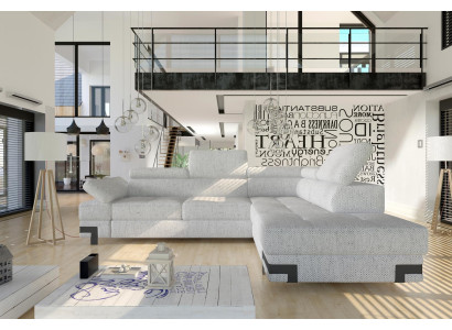 Narożnikowa kanapa Szary Materiał Sofa w kształcie litery L Sofa Design Couch Podkładka Włókienniczy Nowoczesne sofy
