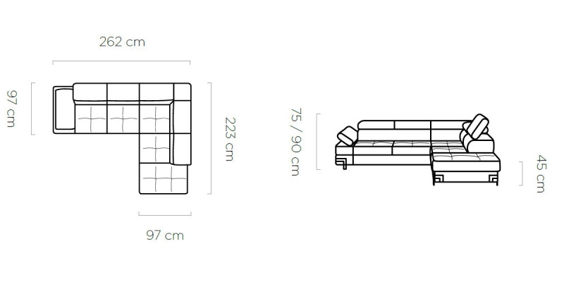 Narożnikowa kanapa Szary Materiał Sofa w kształcie litery L Sofa Design Couch Podkładka Włókienniczy Nowoczesne sofy