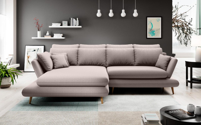 Materiał Kanapa w kształcie litery L Żywy krajobraz Narożnikowa kanapa Sofa Modern Design Beżowa Sofa Kanapy