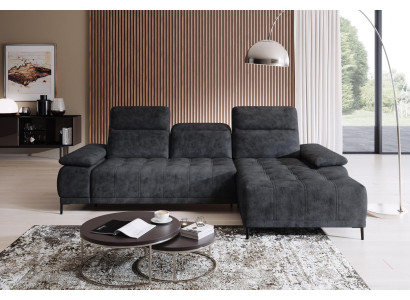 Narożnikowa kanapa Sofa Wielofunkcyjna konstrukcja Sofa Materiał Włókienniczy Kanapa w kształcie litery L Żywy krajobraz