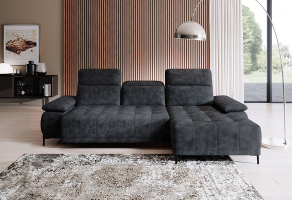 Narożnikowa kanapa Sofa Wielofunkcyjna konstrukcja Sofa Materiał Włókienniczy Kanapa w kształcie litery L Żywy krajobraz