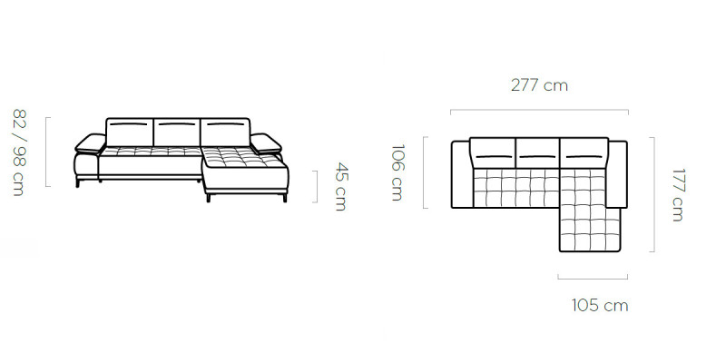 Narożnikowa kanapa Sofa Wielofunkcyjna konstrukcja Sofa Materiał Włókienniczy Kanapa w kształcie litery L Żywy krajobraz