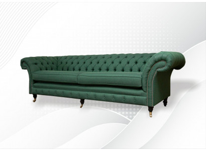 Chesterfield 4 miejsce do siedzenia Dark Green Living Room Design Kanapy Sofa duże Meble Material