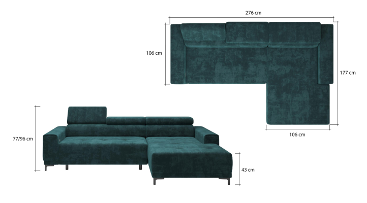Projektant Materiał L Shape Couch Żywy krajobraz Narożnikowa kanapa Sofa Modern Design Sofa Materiał
