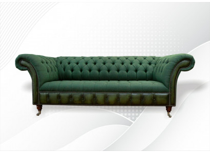 Chesterfield 3 miejsce do siedzenia Dark Green Living Room Design Kanapy Podkładka Sofa Włókienniczy