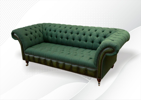 Chesterfield 3 miejsce do siedzenia Dark Green Living Room Design Kanapy Podkładka Sofa Włókienniczy