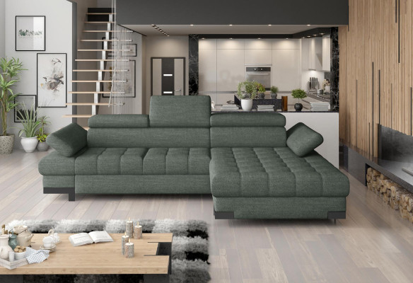 Narożnikowa kanapa Sofa Kanapa Podkładka Żywy krajobraz Włókienniczy Narożnik Sofy Zielone Kanapy w kształcie litery L