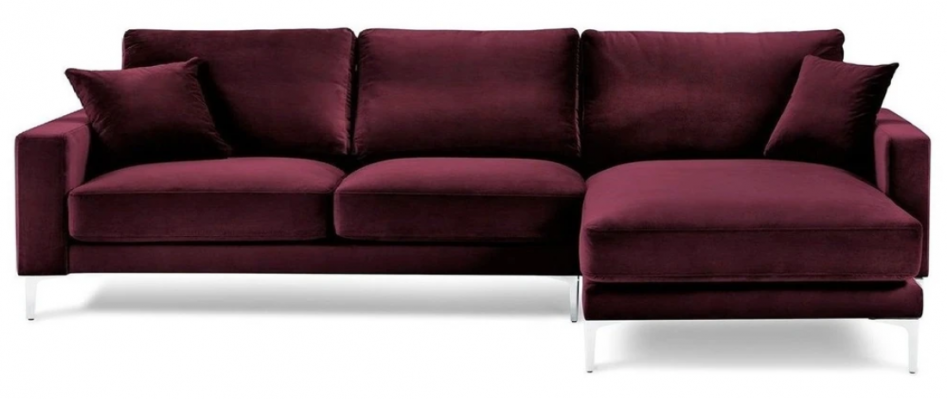 Bordowy Czerwony Design Kanapy Podkładka Sofa Sofy bordowy Narożnikowa kanapa Materiał Salon