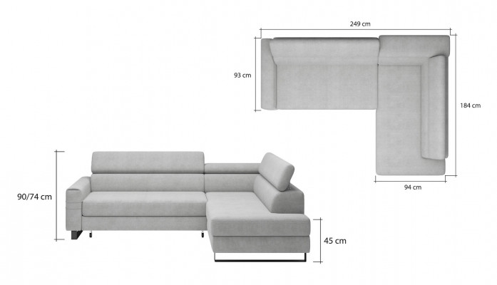 Zielona Narożnikowa kanapa Włókienniczy Zestaw Tapicerowany Sofa Nowoczesna Kanapa Żywy krajobraz L kształt