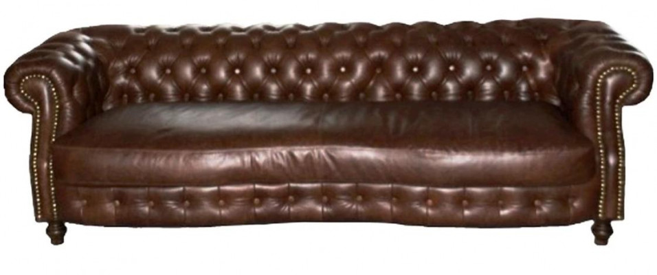 Chesterfield Brown Narożnikowa kanapa Sofa Kanapa Podkładka Zestaw narożny Living Room