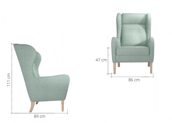 Fotel Podkładka do mebli do salonu Kuchnia Sisel Club Chair Design Lounge Oparcie