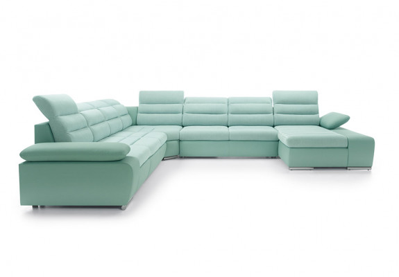 Narożnik kanapa Kształt U z funkcją spania Żywy krajobraz sofa kanapa sofy kanapy