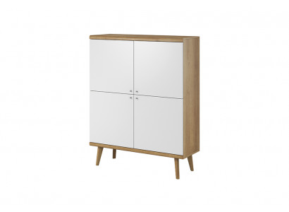 Nowoczesna szafka do salonu Drewno Kredens 107cm XXL Low Boards