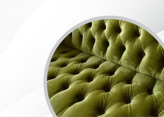 Kanapy Trzyosobowe Chesterfield Green do salonu Podkładka Sofa Włókienniczy Nowość