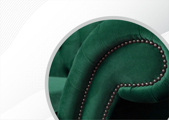 Chesterfield 3 miejsce do siedzenia Zielony Salon Nowoczesny Design Kanapy Sofa Oryginalna Włókienniczy