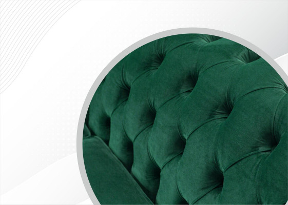 Chesterfield 3 miejsce do siedzenia Zielony Salon Nowoczesny Design Kanapy Sofa Oryginalna Włókienniczy
