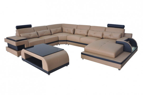 Luksusowa Podkładka Siedziba Skóra Narożnik Couch z USB Sofa Wohn Meble Landscape Ustawić