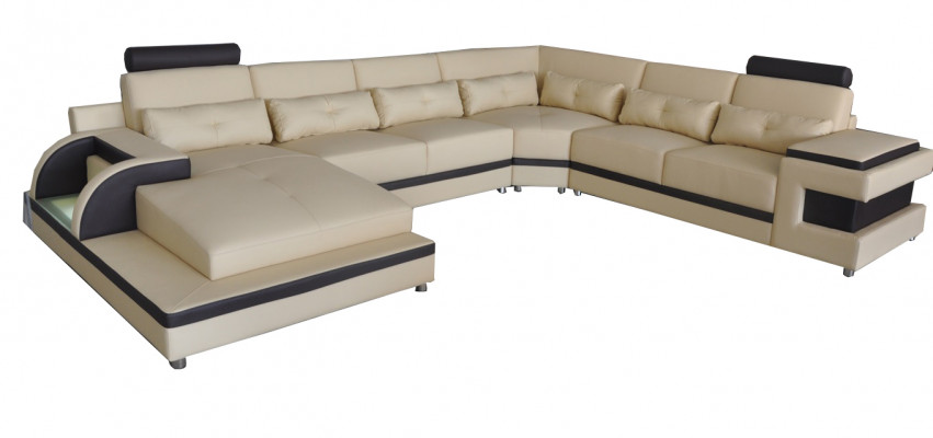 Luksusowa Podkładka Siedziba Skóra Narożnik Couch z USB Sofa Wohn Meble Landscape Ustawić