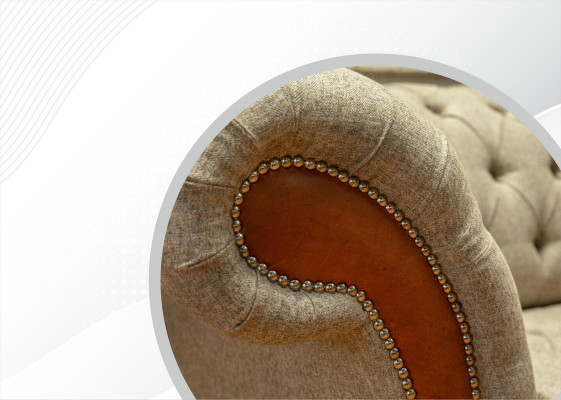 Chesterfield 3 miejsce do siedzenia Beżowy Living Room Design Kanapy Podkładka Sofa Sofy Włókienniczy