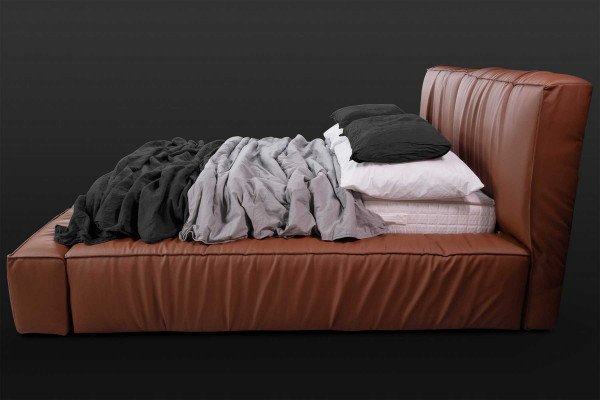 łóżko Hotel sztuczna skóra 180x200cm Luxury Meble Design Łóżko tapicerowane łóżko