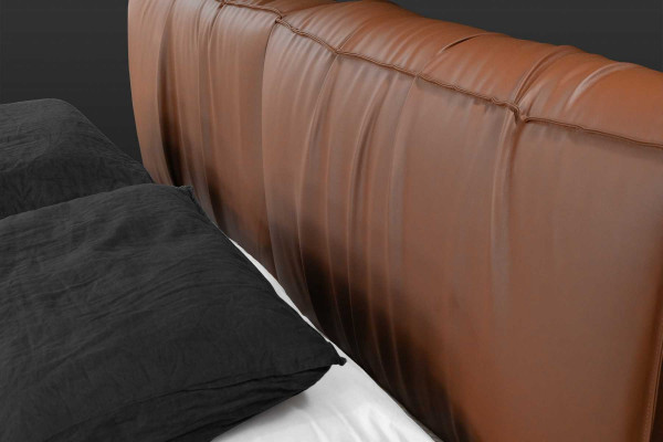 łóżko Hotel sztuczna skóra 180x200cm Luxury Meble Design Łóżko tapicerowane łóżko