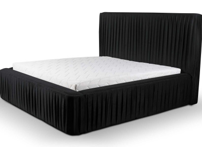 Łóżko Design Luksusowe podwójne łóżko hotelowe Sleep Pokój Luksusowy Czarny Modern
