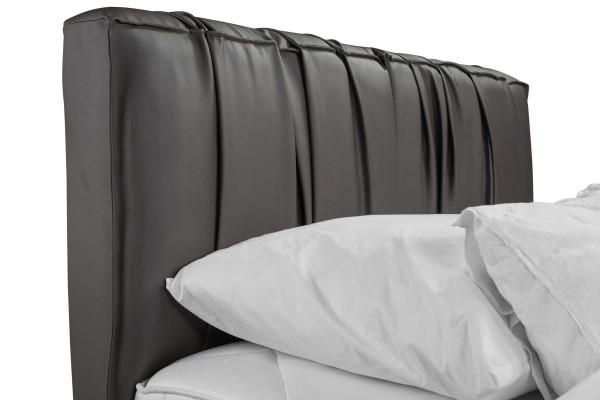 Szare Podwójne łóżko Podkładka do łóżka Podstawa łóżka Design Elegant Material Bed