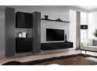 Projektant Czarny Meble do Salonu Nowy Jednostka ścienna stojak na Telewizor Meble Kredens