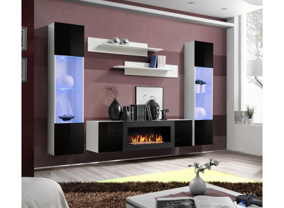 Pokój Dzienny Jednostka ścienna stojak TV Półka Luxury Design Zestaw 5 szt. Nowoczesne Meble Nowość