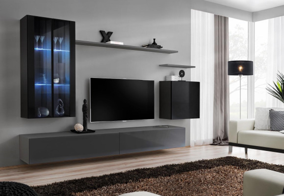 Zestaw do salonu 3x szafka ścienna Szafka pod telewizor Meble domowe w nowoczesnym, designerskim stylu