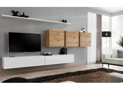 Meble do salonu nowoczesna jednostka ścienna szafka wisząca kredens stojak na telewizor designerska
