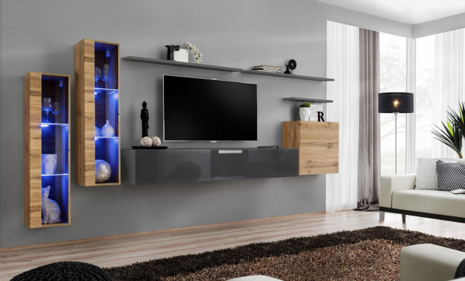 Luxury Design Meble Ustawić jednostkę ścienną Kredens stojak TV Meble półka ścienna