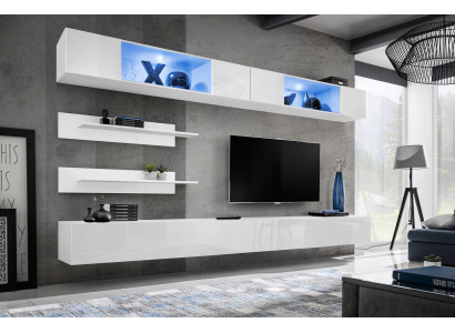 Kompletna jednostka ścienna Modern Drewno Meble Design Półki do wyposażenia pokoju dziennego