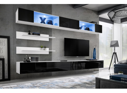Zestaw do salonu 6 sztuk luksusowa jednostka ścienna szafka ścienna 2x stojak TV design mebli