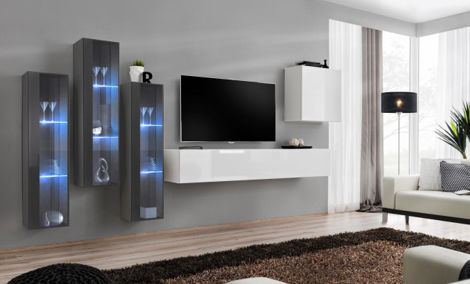 Meble do Salonu Szafa Zestaw Design Kredens do Salonu półka ścienna Zawieszki Gablota