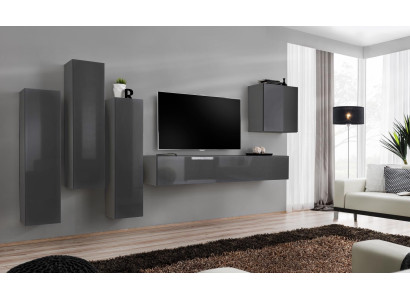 Zestaw Modern Jednostka ścienna do salonu stojak TV zestaw do salonu 5 sztuk. stojak na telewizor