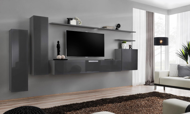 Jednostka ścienna Kompletne Luksusowe Wyposażenie Salonu Designerskie Stojak TV