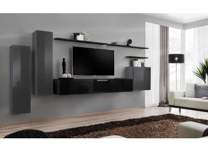 Luksusowy Salon Nowoczesny Designerski Meble Jednostka Szara ścienna stojak TV półka ścienna